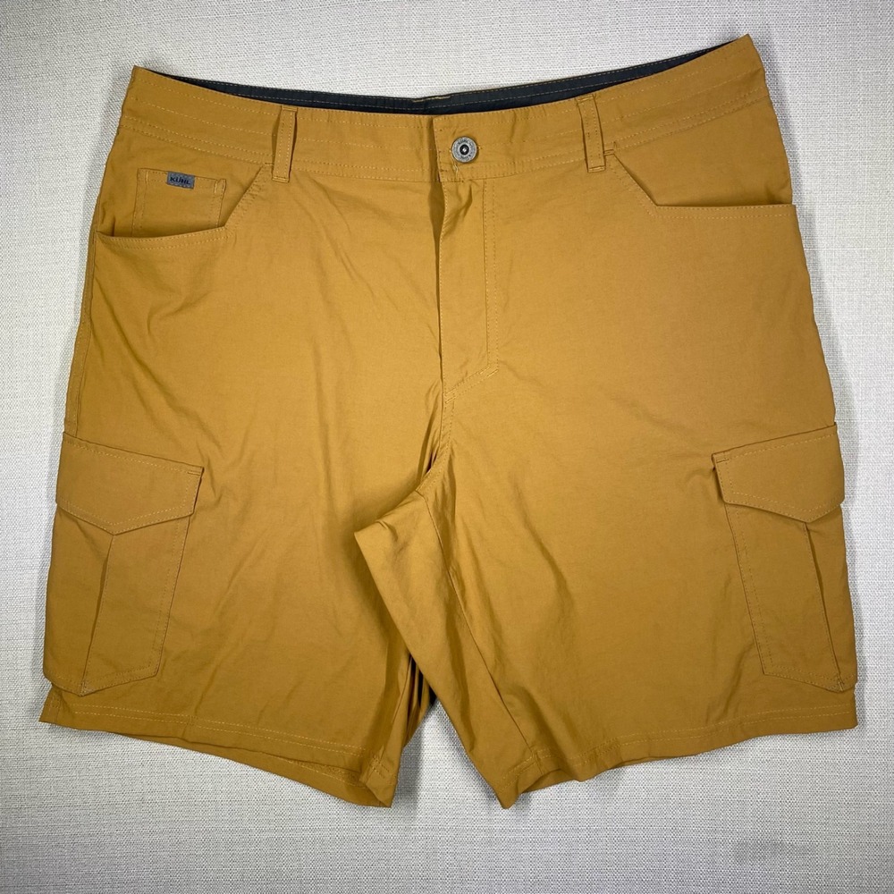KUHL Mens Renegade Cargo Shorts Hiking Outdoor Amber Teak Brown Size 40